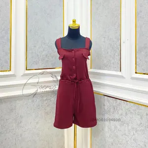 AC | Chanara Jumpsuit Katun Stretchy Wanita  Style Lengan  Pendek Casual Daily