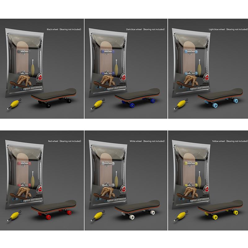 Finger SkateBoard Wooden Fingerboard Toy Professional Stents Finger Skate Set 2