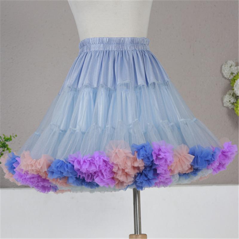 Product Introduction of Plus Size TUTU skirt lolita skirt support rainbow fart parent-child soft yarn lolita dress cotton candy mesh half skirt 7