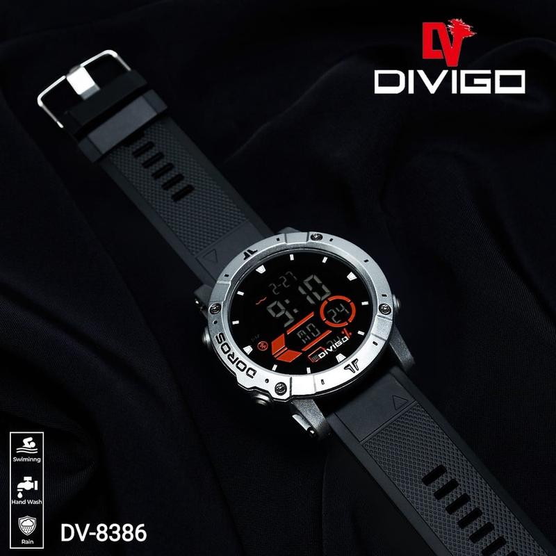 DIVIGO Jam Tangan Digital Pria DV-8386 Water Resistant 3ATM High Quality 4
