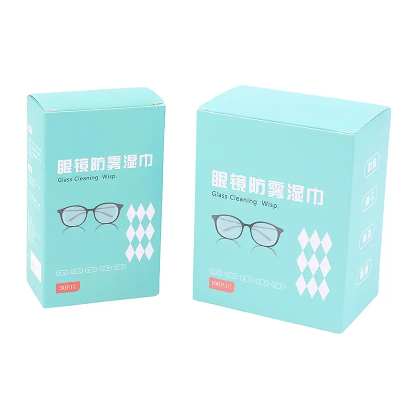 50/100pcs Glasses Cleaner Wet Wipe Anti Fog Misting Dust Remover Cleaning Lens Wipes Sunglasses Phone Screen
