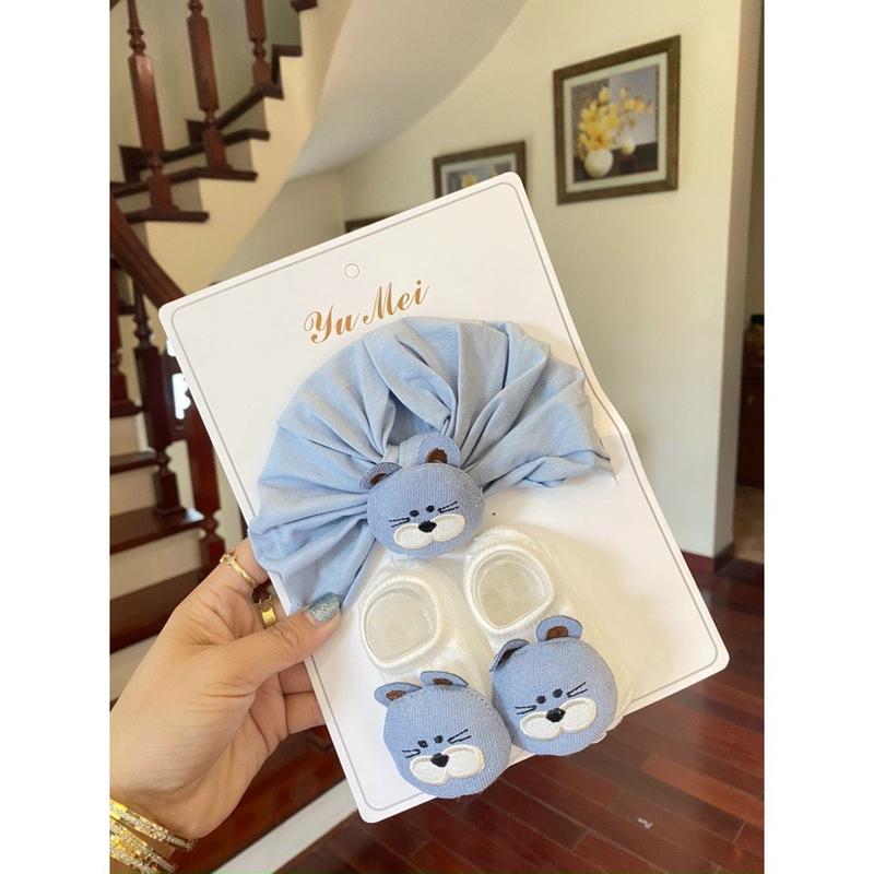 Product Introduction of Sét tất hình thú kèm mũ tuban xinh xắn cho bé sơ sinh 2