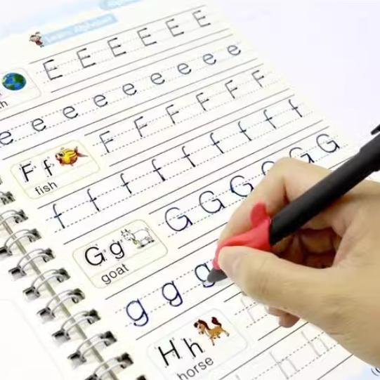 BISA COD 5957 Buku Edukasi Anak Belajar Menulis Huruf / Set Buku dan Pulpen Tinta Note Stationery 4