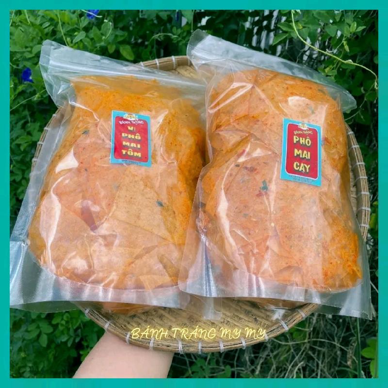 1 kg Bánh tráng phô mai 2 vị tôm 500g phô mai tôm cay+500g phô mai tôm thường Snack Ăn Vặt