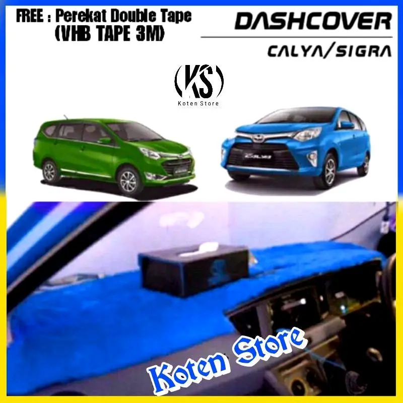 Karpet Bulu Dashboard Mobil Sigra & Calya Bulu Rasfur Free Perekat Car