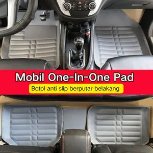 Set 5 Alas Lantai Mobil Kulit Ramah Lingkungan, Desain Universal untuk Mobil Setir Kanan, Mudah Dipasang dan Dibersihkan, Menyediakan Perlindungan Maksimal untuk Lantai Mobil Anda, Menambah Keindahan dan Kenyamanan pada Interior Mobil