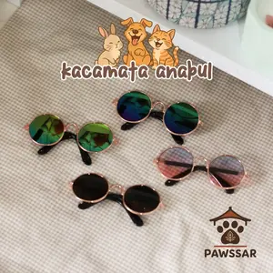 KACAMATA HEWAN PELIHARAAN LUCU ANABUL SUNGLASSES KACAMATA HITAM ANJING KUCING KELINCI AKSESORIS PET