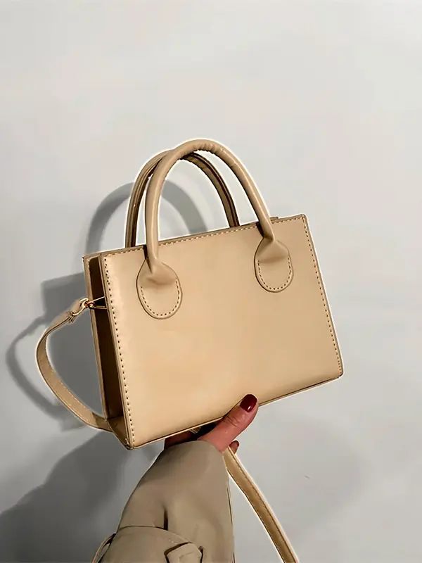 Trendy Minimalist Zipper Small Compact Square Bag, Personalized Luxury Handbag, Elegant Pu Leather Shoulder Crossbody Bag for Daily Use As Birthday Gift for Friend, Gift for Mom Mother's Day Gift, Purse Women, Sling Purse 7