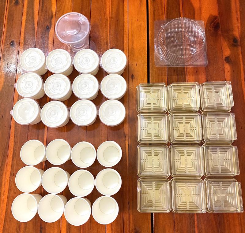 Product Introduction of Combo set hộp đựng xôi, chè, cốc đựng hoa trong mâm cúng đầy tháng thôi nôi dành cho 12 bà mụ và mụ chúa 1
