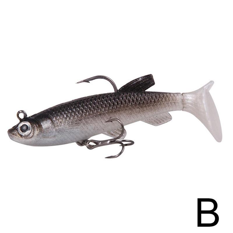 Product Introduction of T Tail Soft Bait Package Lead Fishing Bait Fake Bait Set 7 5cm 12g Bionic Double Hook Lure For B1O7 34