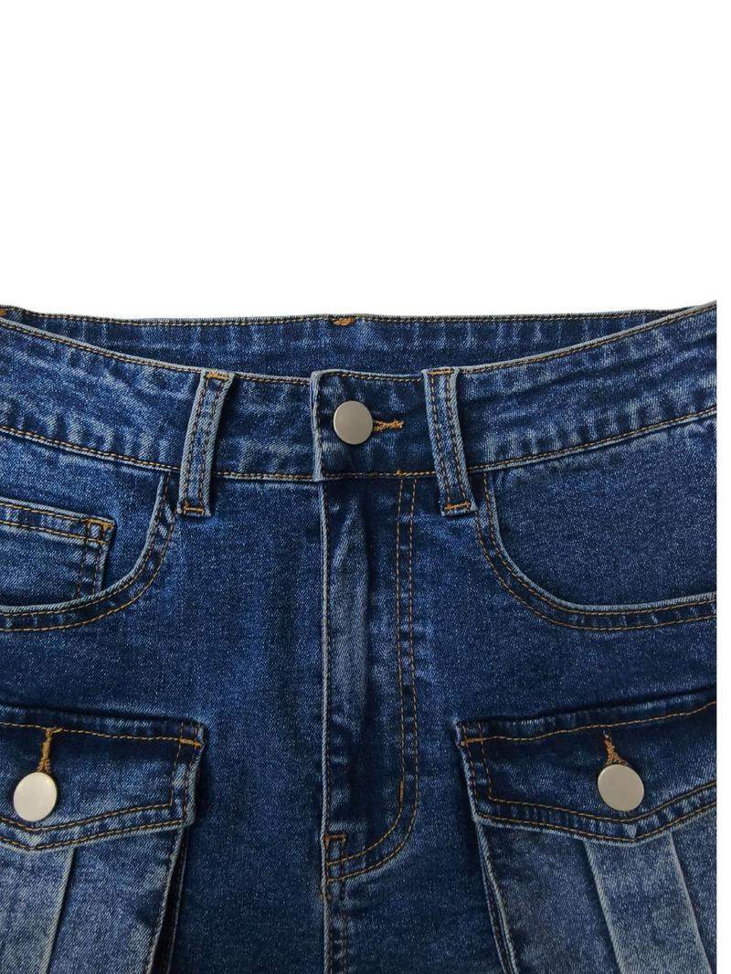 Product Introduction of Women's Denim Shorts, Casual Fashion Pocket Design Shorts for Daily Wear, Ladies Bottoms for Summer 5