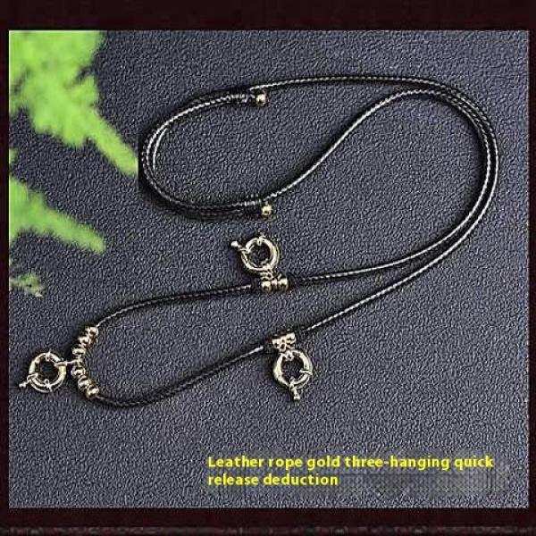 Product Introduction of Dây Da Mặt Dây Chuyền Dây Đeo Mặt Dây Chuyền, Không Có Trang Sức Bảo Vệ, Khóa Thông Dụng, Khóa Tháo Nhanh, Có Thể Điều Chỉnh, Thích Hợp Cho Ba, Bốn Và Năm Vòng Cổ Treo, Thích Hợp Cho Bạn Gái, Phong Cách Ngầu 1