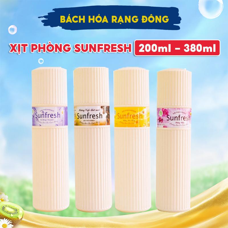 Nước hoa xịt thơm phòng ngủ khử mùi Sunfresh 200ml - 380ml cao cấp giúp làm thơm và loại bỏ mùi ẩm mốc, đuổi côn trùng