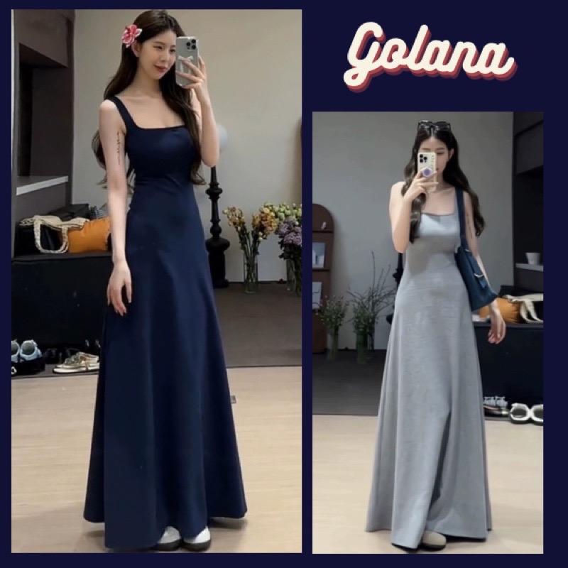 VÁY 2 DÂY NỮ CÚP NGỰC CỔ VUÔNG DÁNG DÀI, ĐẦM BODY HAI DÂY ALISA KIỂU NỮ TÍNH (Bigsize)