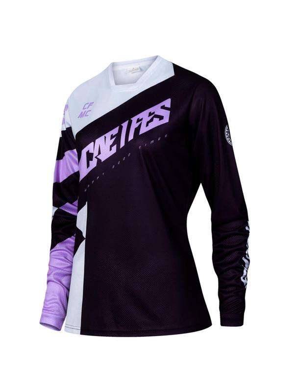 Women's Long Sleeve Cycle Jersey, Quick Drying Breathable Comfortable Sports Clothing, Outdoor Sport Long Sleeve Top for Cycling 0