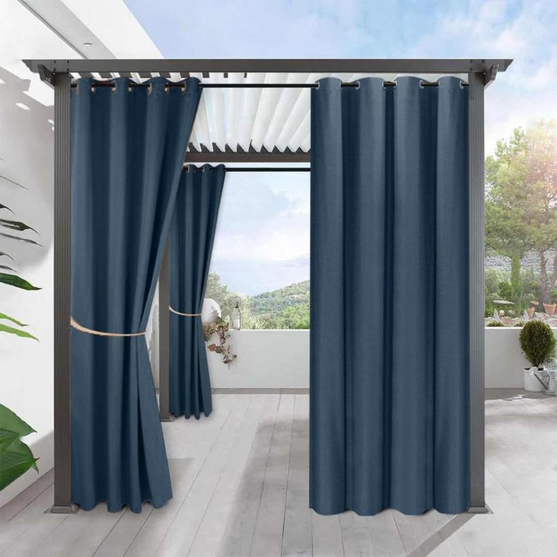 Product Introduction of Pergola Outdoor Drapes Blackout Patio Outdoor Curtains Waterproof Outside Door Privacy Protect for Pavilion Porch Yard Cabin Curtain Panel 0