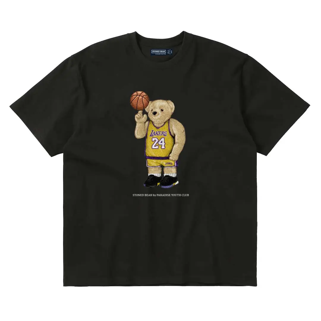 Stoned Bear by Paradise Youth Club Basketball Los Angeles T-Shirt