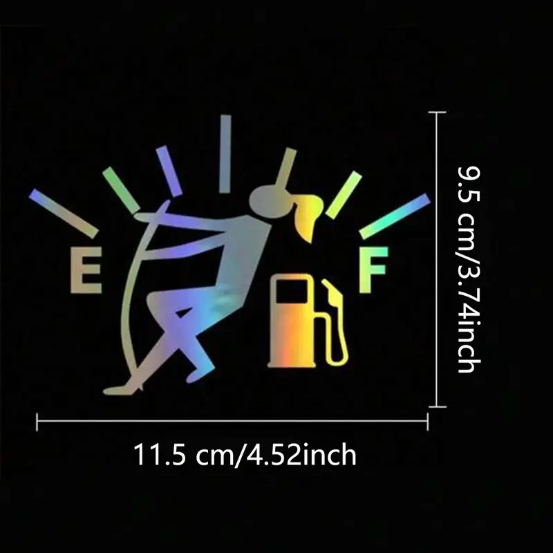 Creative Funny Figure Car Fuel Tank Cover Sticker, Decorative Car Reflective Sticker, Car Exterior Accessories For Car Decoration 1