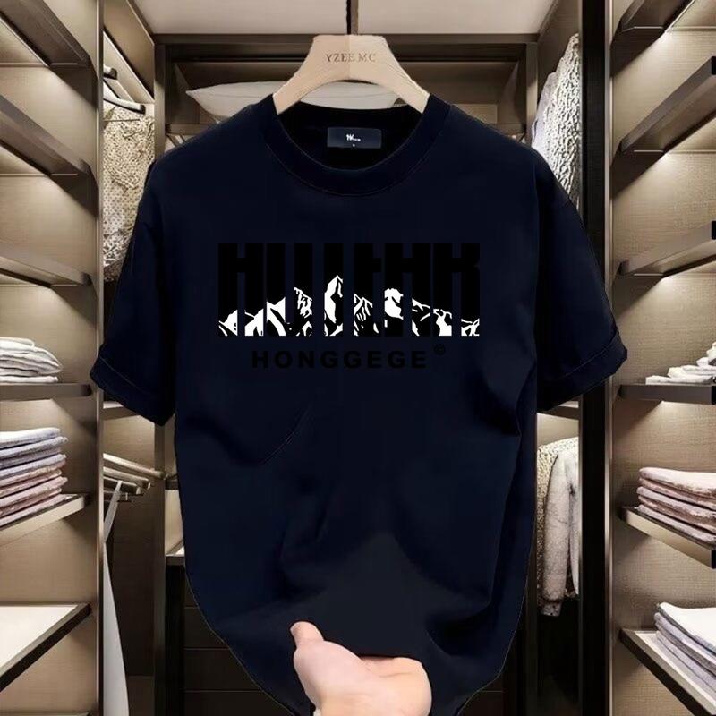 Product Introduction of Áo Thun Ngắn Tay Dáng Rộng Thường Ngày 100% Cotton, In Chữ Và Núi, Dành Cho Nam 7