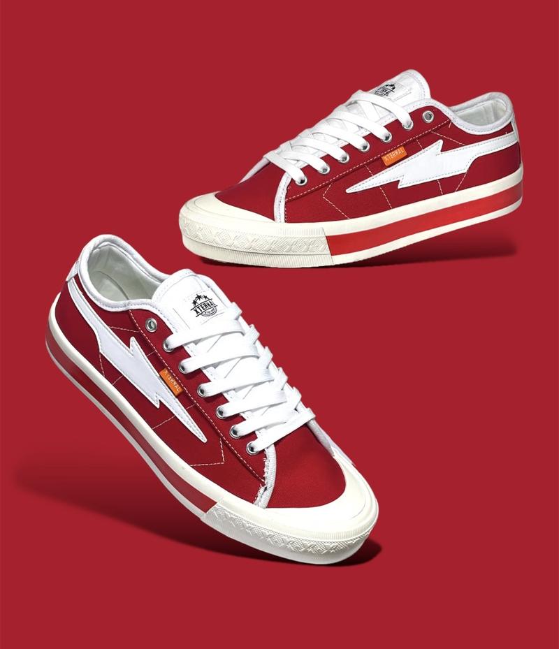 Product Introduction of (Spesial Kemerdekaan) Sepatu Pria Wanita028 XternalStepSure Mitterns Storm Merah Putih Low Canvas Kasual Casual Shoes Sneakers 55