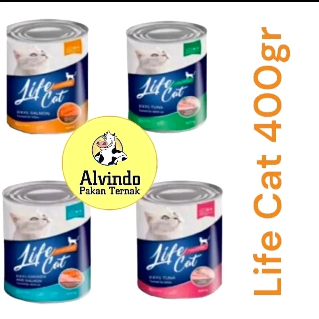 Life Cat Kaleng 400 gr Adult dan Kitten Wet food cat foodmakanan whiskas