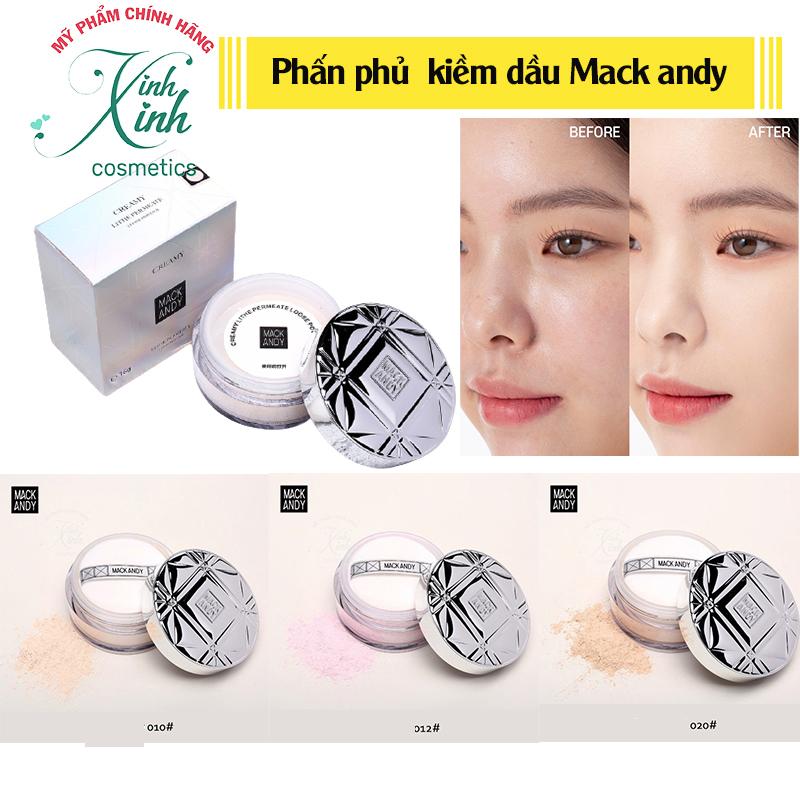 Phấn phủ kiềm dầu Mack Andy, phấn phủ kim tuyến - Chính hãng Nữ Cosmetic Mỹ Phẩm Trang Điểm