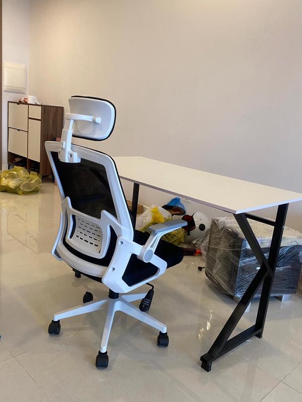 Siêu Sale Ghế công thái học, ghế xoay văn phòng xoay 360 độ, tựa lưng thoáng mát, tựa đầu chống mỏi, tay gập tiện lợi 04
