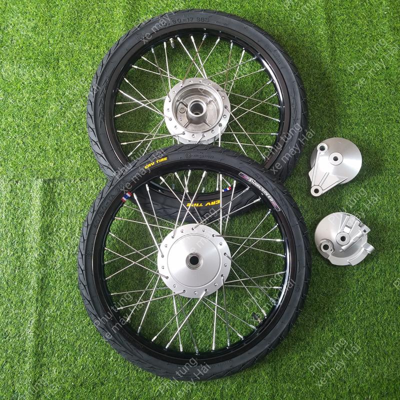 Bánh Căm WAVE @ 110 Kèm Vỏ Ruột Và Má Đùm Trước Sau Lắp như ZIN Không Cần Chế  HTH114 MSP 0125