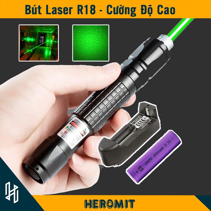 Đèn laser R18 tia laze ánh sáng xanh bút chỉ laser