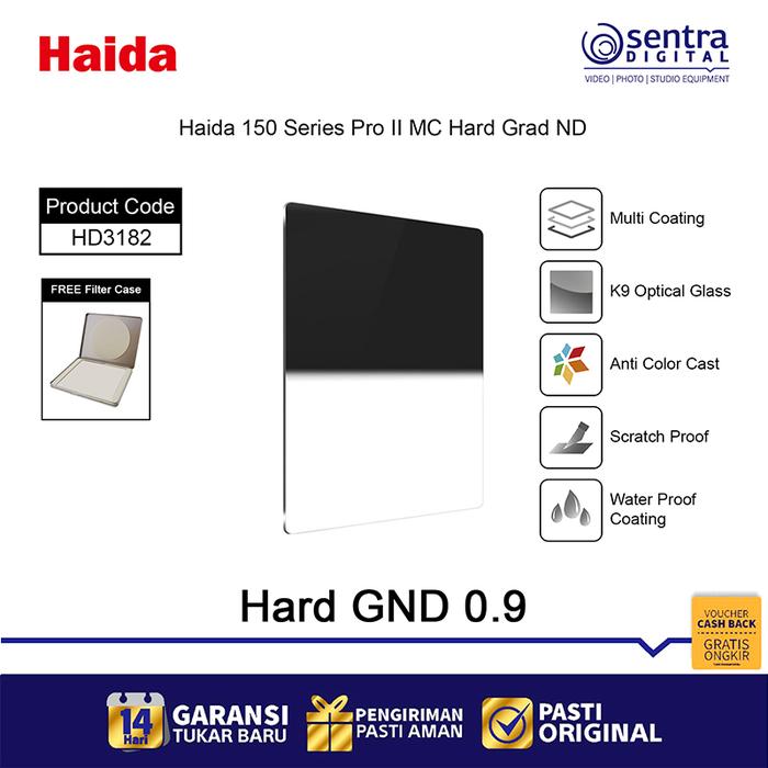 Gambar Haida 150 Series Pro II MC Hard GND 3 Stop Grad ND 0.9 8x Glass Filter - HD3182 dari Sentra Digital Kota Surabaya Tokopedia