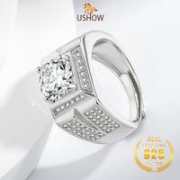 Gambar USHOW Cincin Dominan Pria Platinum AAAAA Zircon Penjualan Panas 3 Karat Berlian Penuh Yang Dapat Disesuaikan - Platinum, Dapat disesuaikan dari USHOW Kab. Gresik 3 Tokopedia