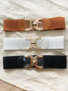 VENDI - Belt Wanita Karet Elastis Sabuk Ikat Pinggang Tight Korea Simple "DuoC"  Black