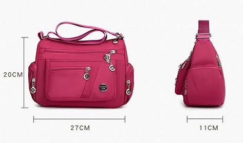 Product Introduction of Women's Bag Mother's Bag New 2025 Middle-Aged Women's Bag Nylon Canvas Bag Waterproof Multi-Layer Shoulder Messenger Bag 0