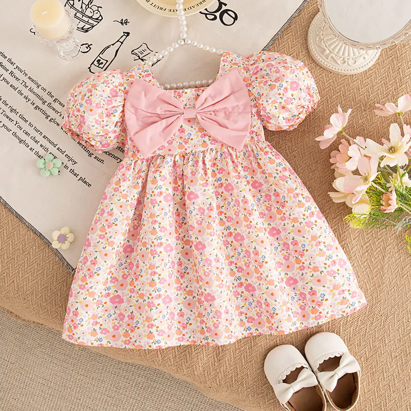 Princess Dress Bunga Merah Jambu