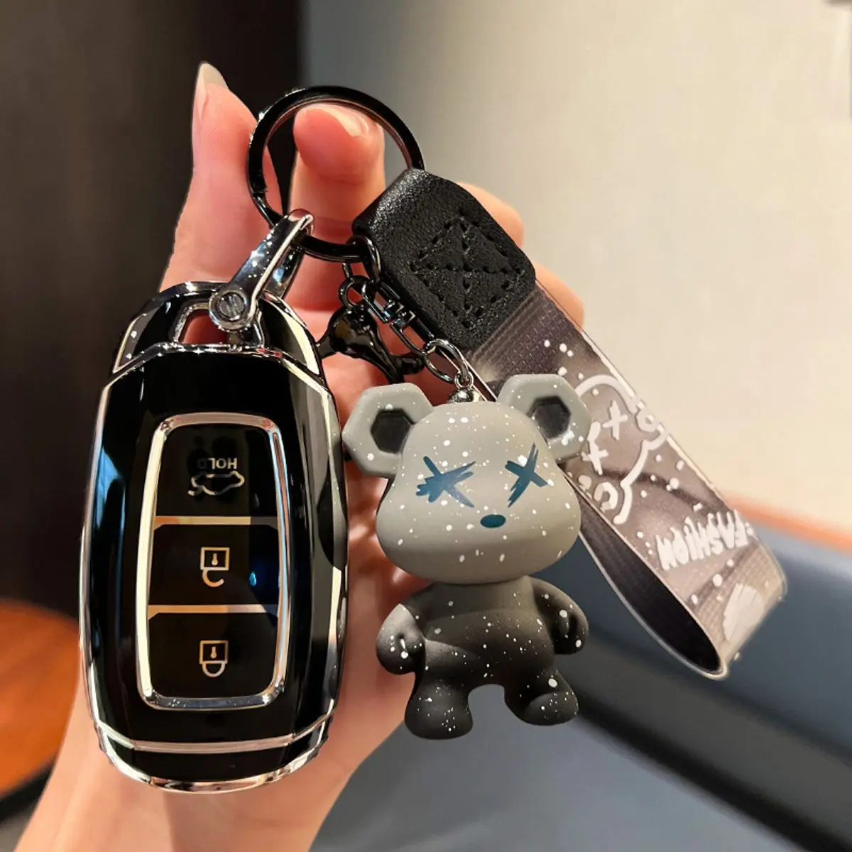 Ốp chìa khoá xe Hyundai  Accent - KoNa - Santafe 2018- 2019 - 2020