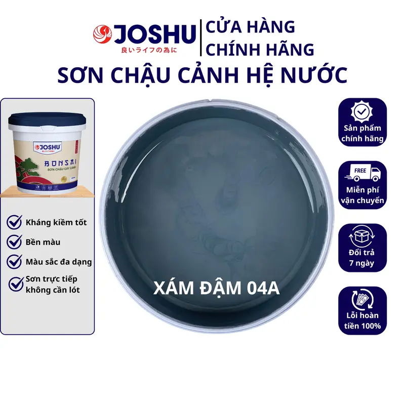 Sơn Chậu Cảnh Giả Đá JOSHU 1.2Kg - Sơn Ngoại Thất Có Kháng Kiềm màu moonlight son nuoc atm 4