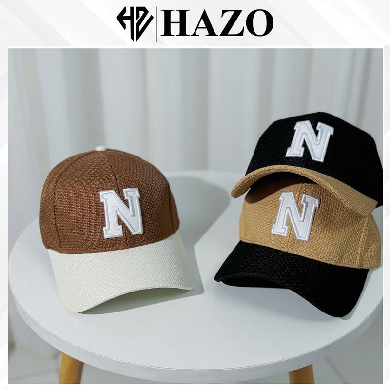 Nón lưỡi trai Cao cấp Chất Kaki Caro Chữ N Phối Màu 556 Phong Cách Hàn Quốc Hat Cap Mũ Chống Nắng