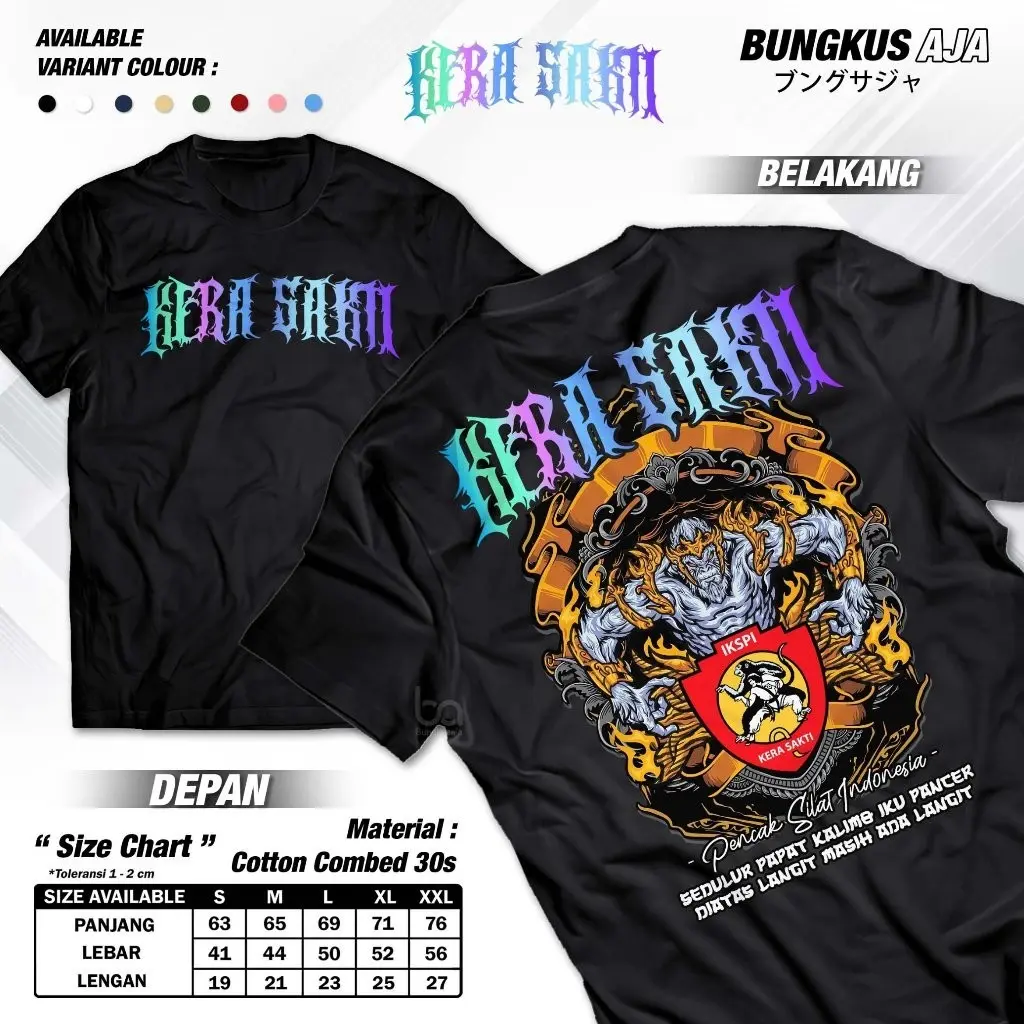 KAOS IKSPI KERA SAKTI REFLEKTIF NYALA - Baju Perguruan Pencak Silat Indonesia Pasker KS Sedulur Papat Kalimo Pancer Monkey Fighter Reflective - Bungkusaja A4708 Army Biru