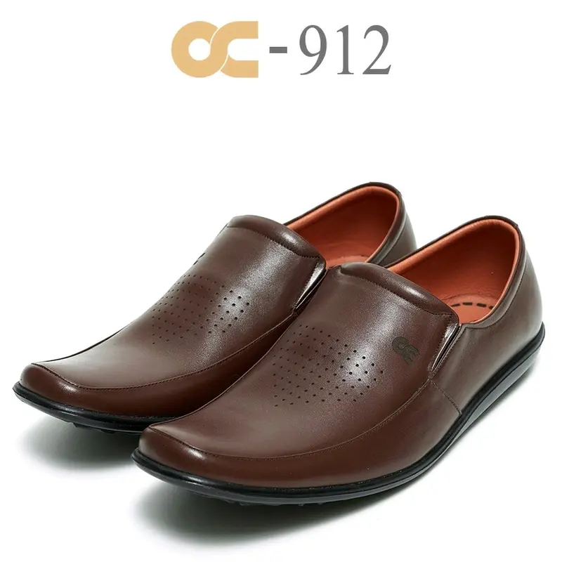 SEPATU SLIP ON PRIA BAHAN KULIT ASLI PANTOFEL FORMAL OC 912 ORIGINAL ODON CIBADUYUT BRAND LOKAL INDONESIA SATU KASUAL KERJA DINAS KANTORAN KULIAH NONGKRONG SANTAI ELFAWWAZ LEATHER SHOES 3