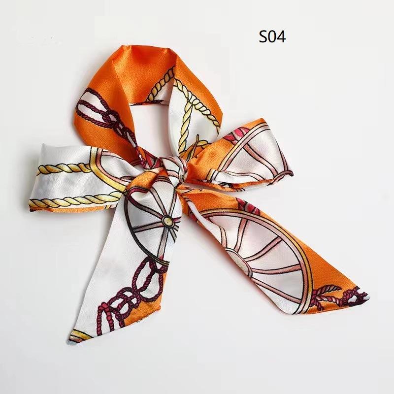 Product Introduction of Hot Sale Classic Retro Decorative Slim Narrow Scarf for Bag Handle Wrapping Small Ribbon Scarf Ladies Neck Scarf 13