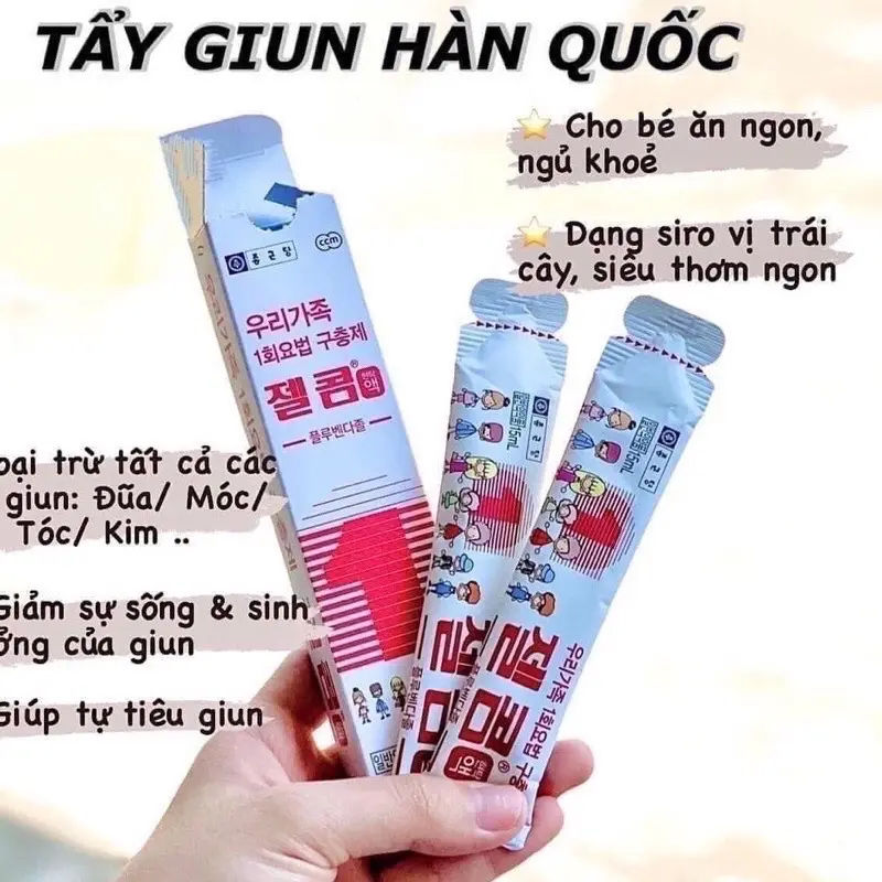 Tẩy Giun Hàng Nội Địa HÀN QUỐC dạng siro, viên