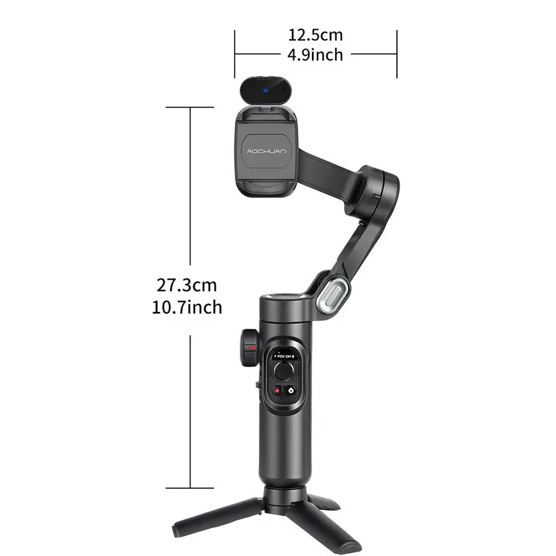 3 Axis Anti-shake Shooting Tripod Stand, Summer Auto Face Tracking Gimbal Stabilizer, 360° Rotation Smartphone Gimbal Stabilizer, Selfie Phone Tripod Stick for iPhone, Camera Tripod 6