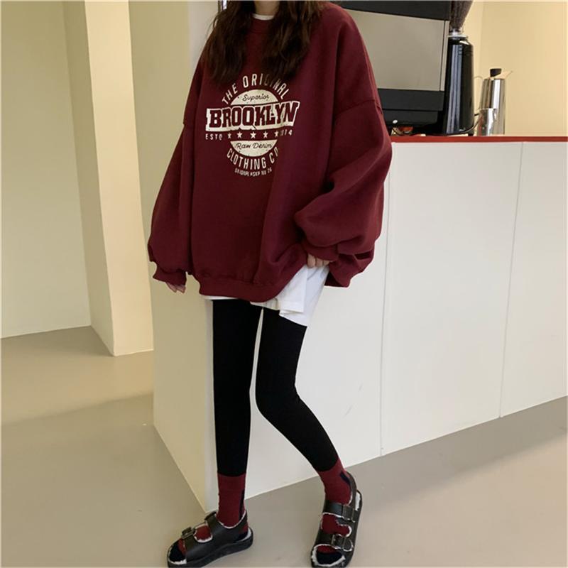 Product Introduction of Korean loose plus size round neck sweatshirt, men's and women's autumn and winter casual fashion jacket, hooded top 11