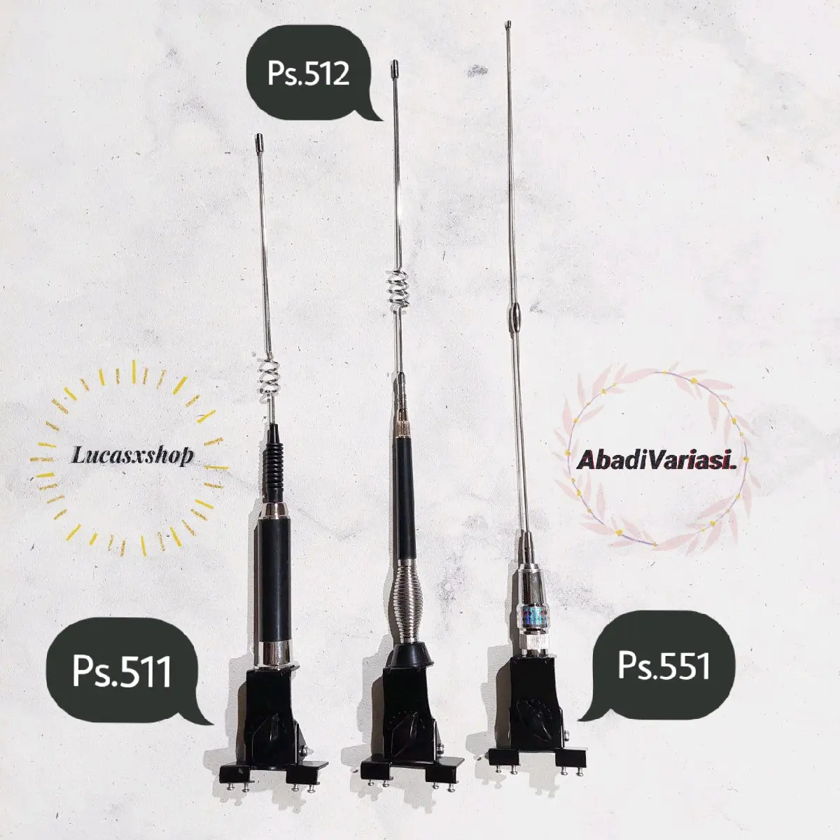 Antena Variasi Mobil Orari Model Jepit ( NON FUNGSI )