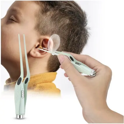 Alat Pembersih Telinga Bayi / 4 in 1 Pembersih Telinga Bayi LED Rechargeable Korek Upil Kuping Bayi Silikon Ear pick Earpick Nose Tweezer 7