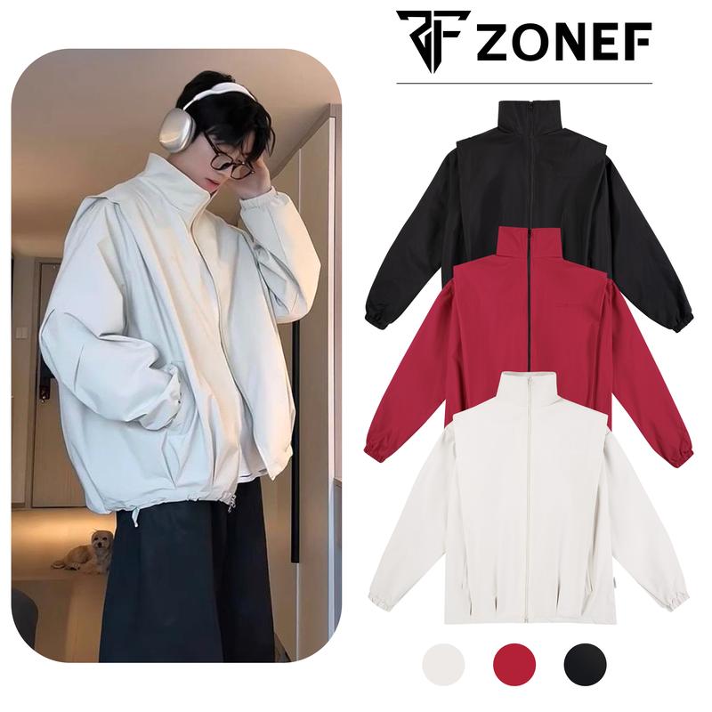 Áo khoác gió ZONEF form Boxy chất liệu gió tráng cản nước cản bụi, Áo khoác gió nam nữ unisex phong cách Hàn Quốc Menswear Jacket