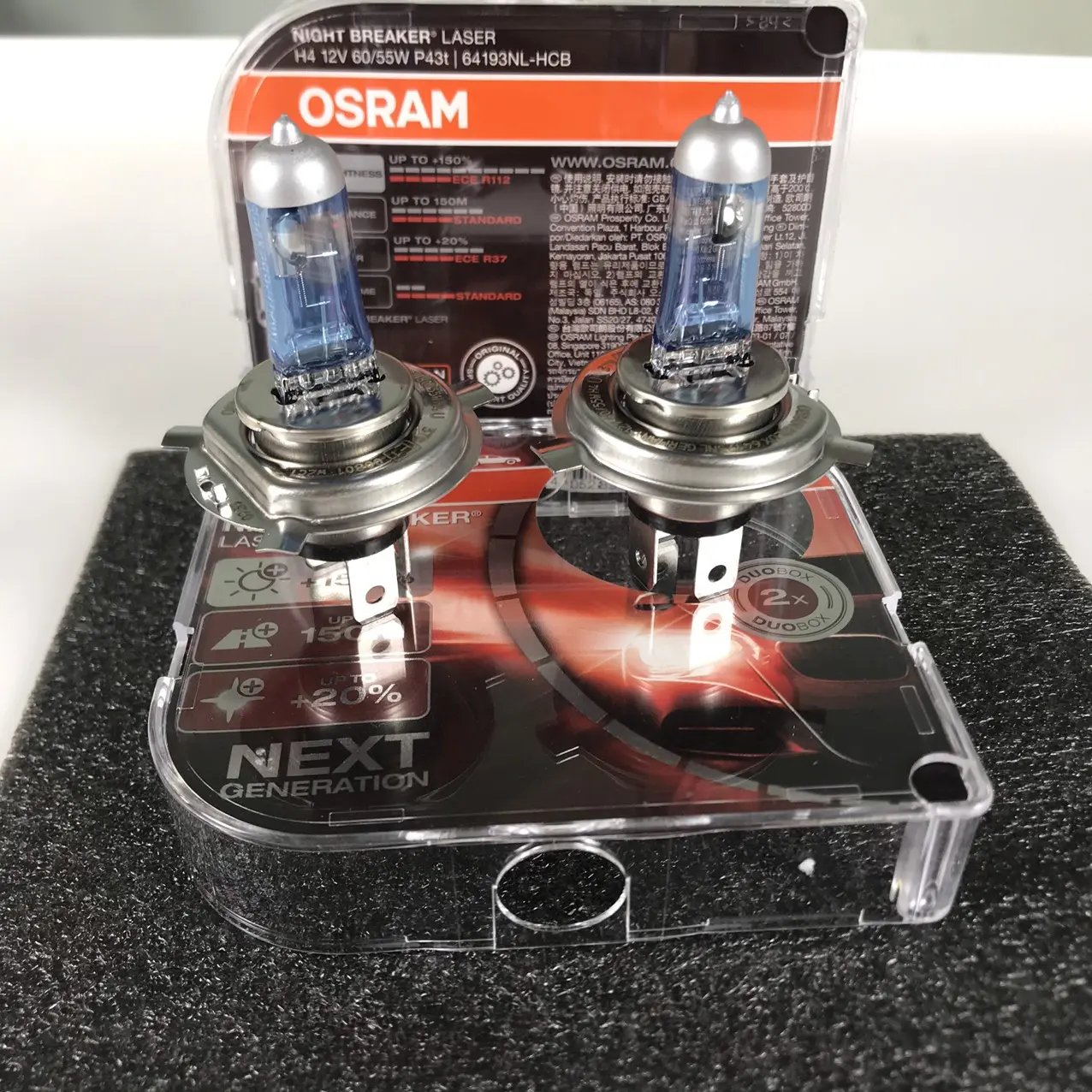 Bóng đèn tăng sáng 150% cho ô tô, xe máy, đèn Osram H4 12V công suất 55W Đèn Pha