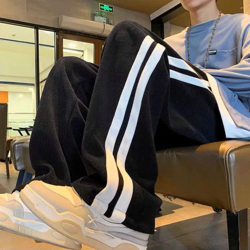 QUẦN NHUNG Tăm Ống Rộng  COLLECTION  NAD Phối 2 soc Unisex - Quần Dài Cạp Chun Eo Vải Co Dãn Dày Dặn ấm áp 0