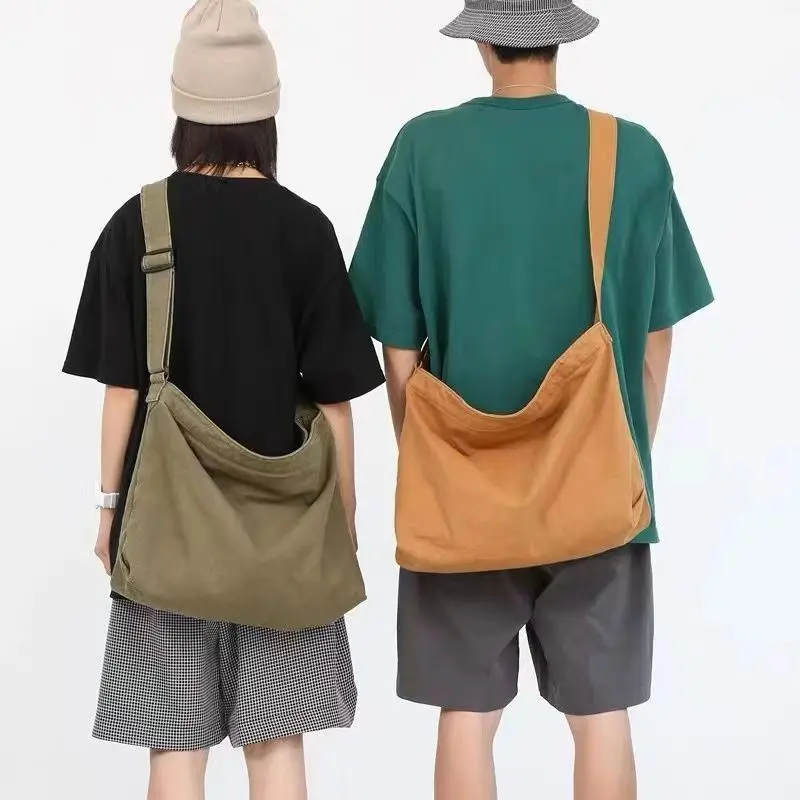 Túi Đeo Chéo, Dung Tích Lớn, Phong Cách Phương Tây, Chất Liệu Vải Bố, Thích Hợp Cho Sinh Viên, Nữ Sinh Viên Đại Học, Túi Đi Học Lớp Cổ Điển Phổ Biến Cho Nam, Hàng Mới Về Năm 2024 Bag Đeo Vai