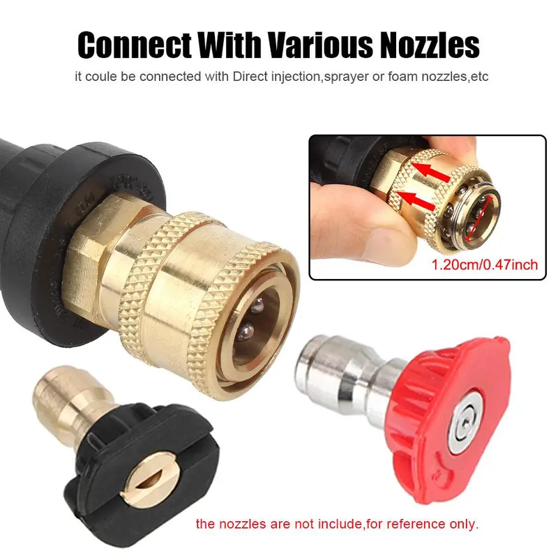 High Pressure Cleaning Gun Connector, Motorcycle Household Washing Tool, Universal Water Gun Connector For Karcher K K2 K3 K4 K5 K6 K7 4